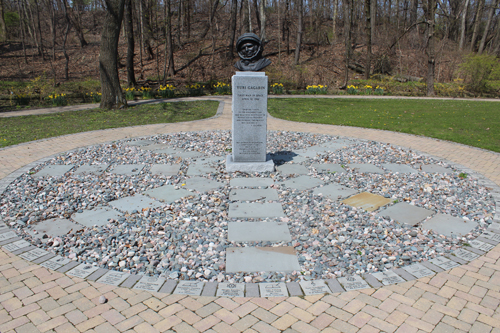 Yuri Gagarin bust in Russian Cultural Garden in Cleveland