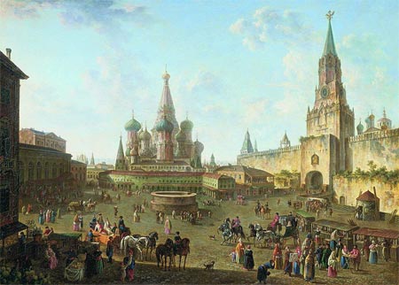Red Square, painting of Fedor Alekseev, 1802