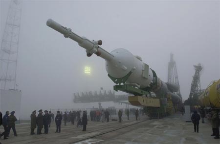 The Russian Soyuz TM-31 launch vehicle