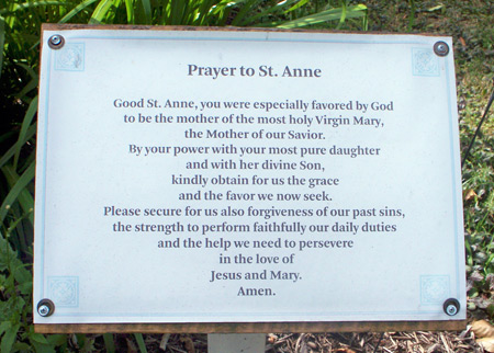 St Anne prayer - Shrine of Mariapoch in Burton Ohio