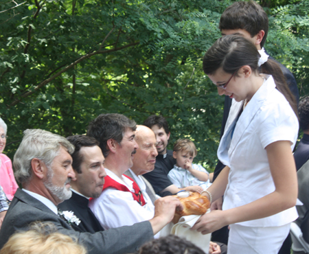 Presenting the Bread and Salt at Rusyn Garden in Cleveland
