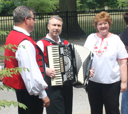 Rick Trompak, Tom Katrenich and  Michele Trompak from Living Traditions Folk Ensemble