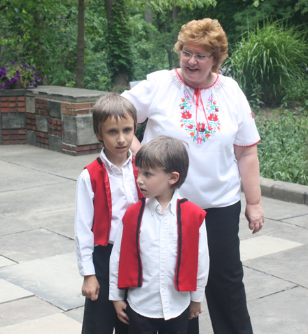 Gabriel and Isaiah Nagrant with Michele Trompak