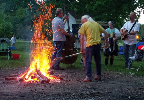 Bonfire at Rusyn Vatra outside of Cleveland
