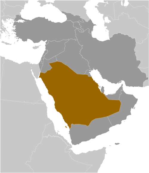 Map of Saudi Arabia