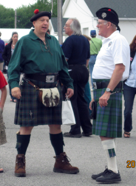 Guys in kilts at Ohio Scottish Games