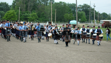 Massed Pipe Bands at Scottish Games