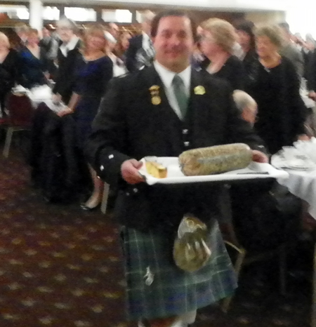 Scott Duncan with the Haggis