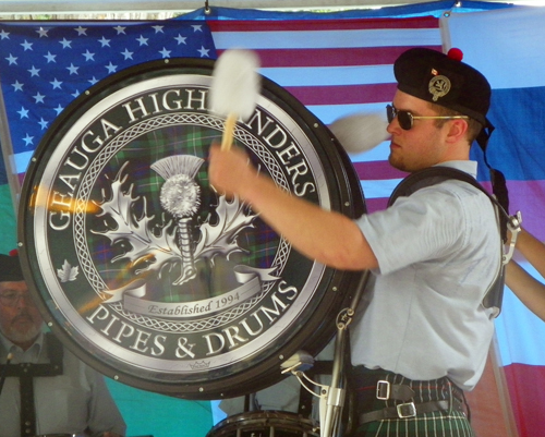 Geauga Highlanders Pipes & Drums bass drum