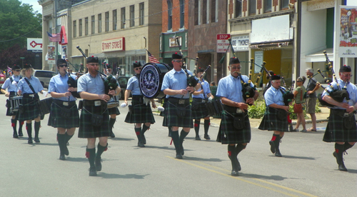 Geauga Highlanders Pipes & Drums marched in the 4th Annual Downtown Ashtabula Multi-Cultural Festival Parade