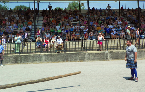 Caber Toss competition at the annual Ohio Scottish Highland Games in Wellington Ohio