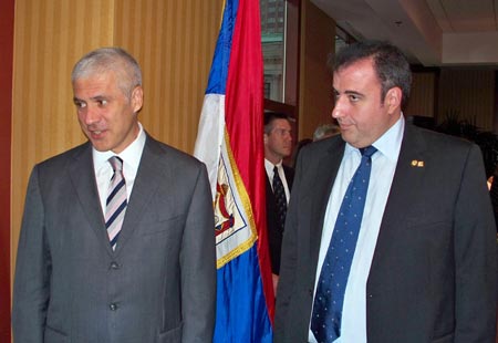 President Boris Tadic and Serbian Ambassador to the U.S. Mr. Vladimir Petrovic.