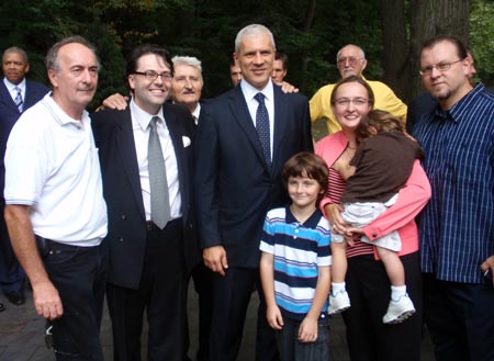 Serbian president Boris Tadic and supporters