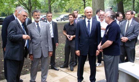 Alex Machaskee, Mayor of Cleveland Frank Jackson,  President Boris Tadic and Dr. Branimir Simic-Glavaski