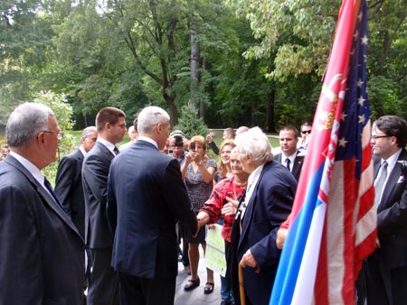 Serbian president Boris Tadic and supporters