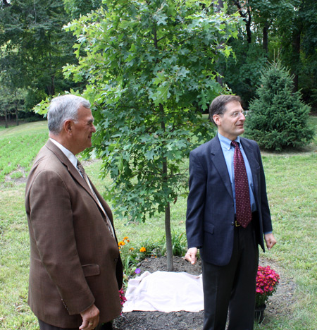 CCWA Board Chair Steve Petras dedicates the tree to honor Alex Machaskee