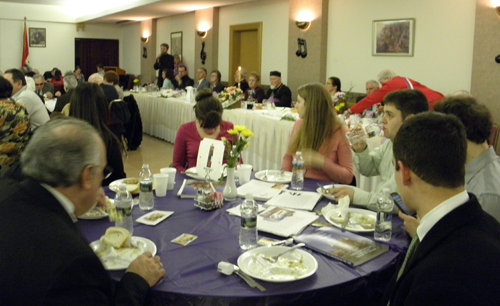 Serbian hall during the gala luncheon