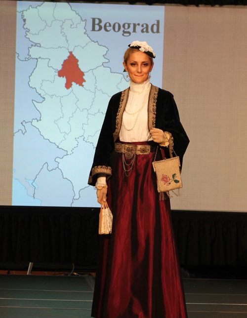 Traditional Serbian fashion costume from Beograd