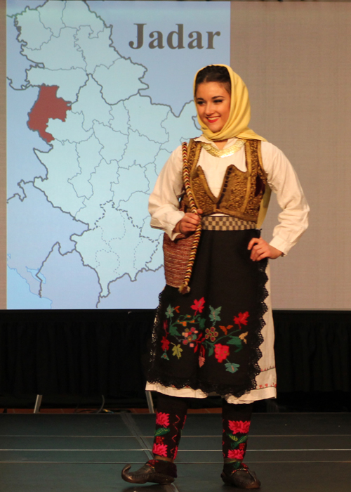 Traditional Serbian fashion costume from Jadar