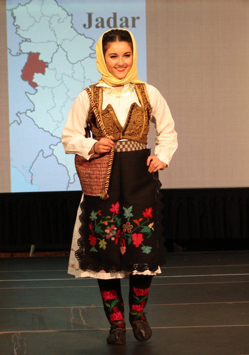 Traditional Serbian fashion costume from Jadar
