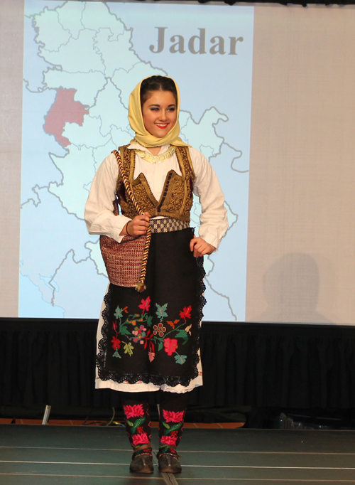 Traditional Serbian fashion costume from Jadar