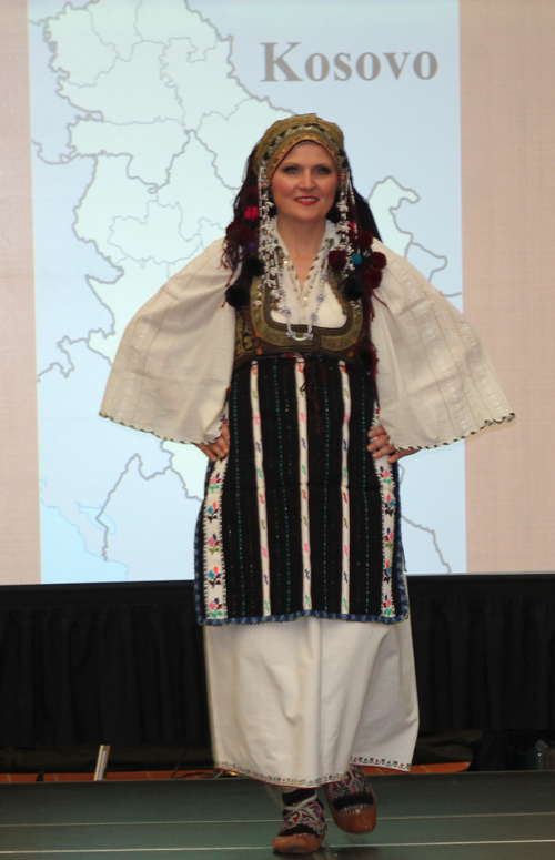 Traditional Serbian fashion costume from Kosovo