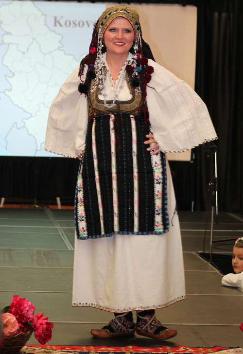 Traditional Serbian fashion costume from Kosovo