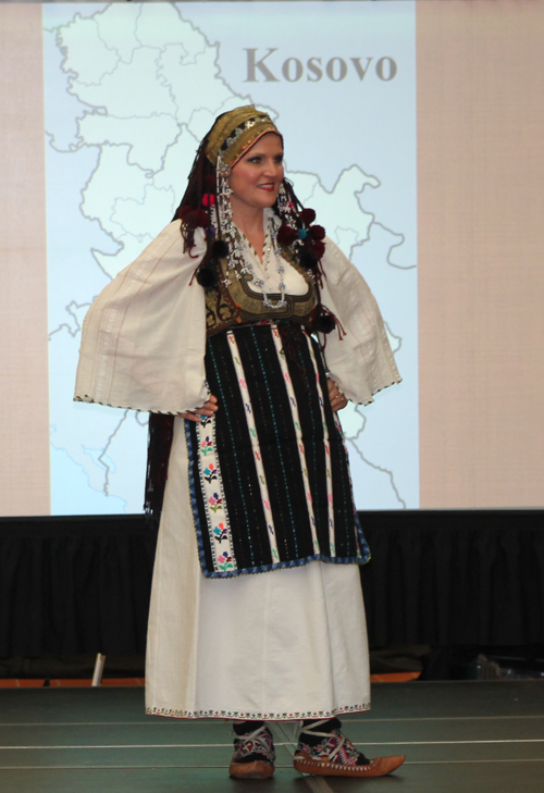 Traditional Serbian fashion costume from Kosovo