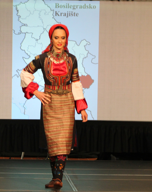 Traditional Serbian fashion costume from Bosilegradsko Krajiste