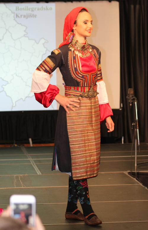 Traditional Serbian fashion costume from Bosilegradsko Krajiste
