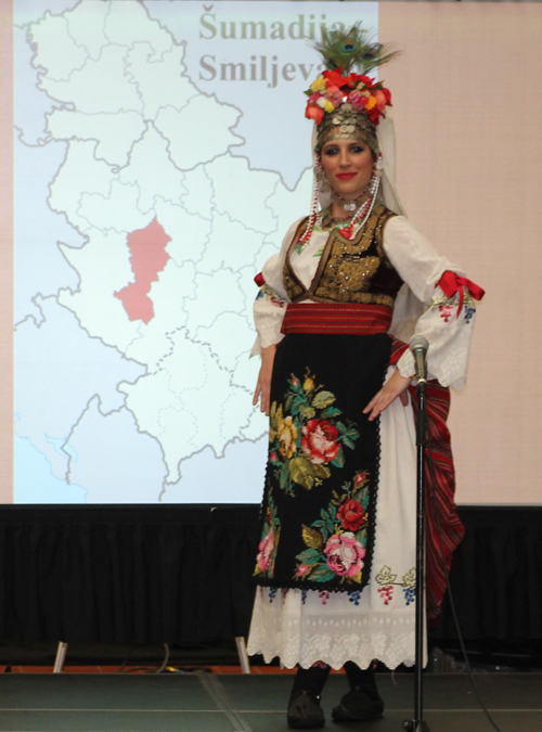 Traditional Serbian fashion costume from Sumadija Smiljevac