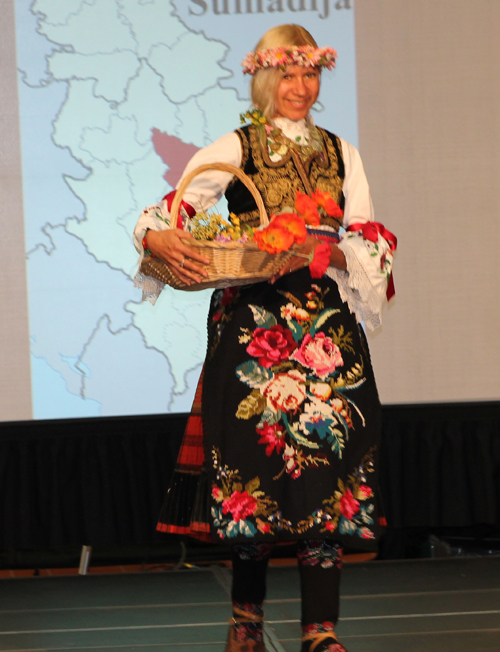 Traditional Serbian fashion costume from Sumadija