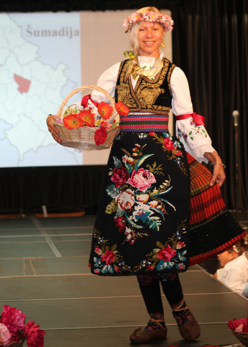 Traditional Serbian fashion costume from Sumadija