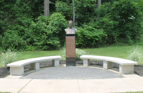 Michaelle Pupin bust in Serbian Cultural Garden in Cleveland