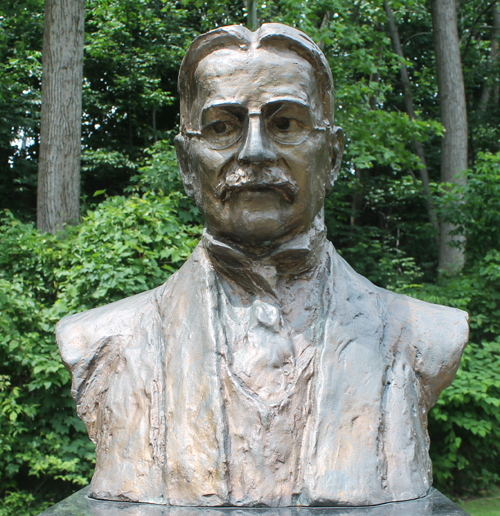 Michael Pupin bust in Serbian Cultural Garden in Cleveland