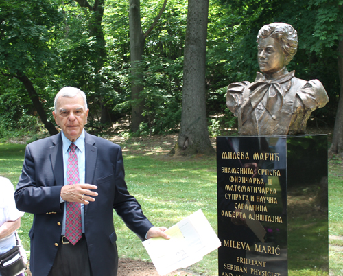 Alex Machaskee and Mileva Maric bust