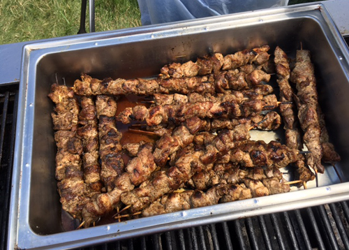 Grilling Serbian food at the SerbFest at St Sava in Cleveland