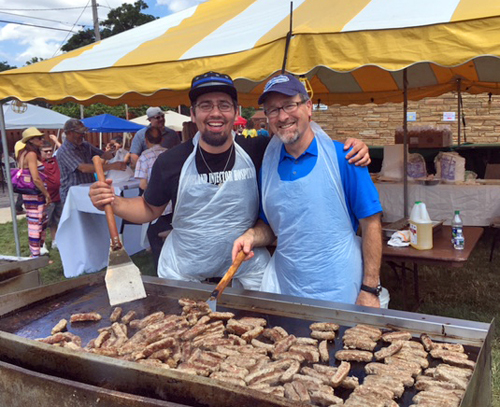 Grilling Serbian food at the SerbFest at St Sava in Cleveland