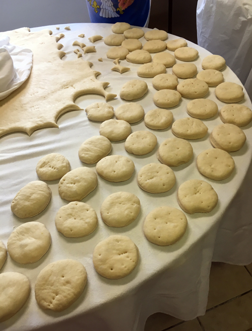 Making Serbian Krofne (doughnuts) at the Serbfest iat St Sava Church in Cleveland