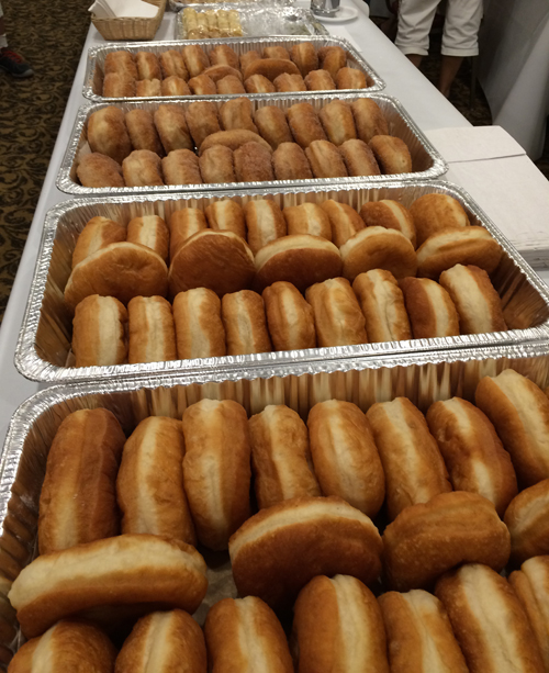 Making Serbian Krofne (doughnuts) at the Serbfest iat St Sava Church in Cleveland