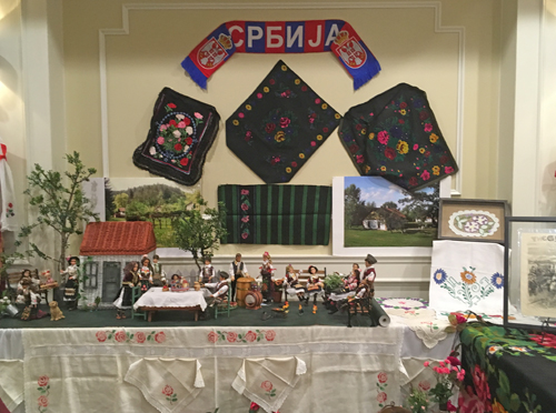 Serbian doll village display at 2017 Serb Fest in Cleveland