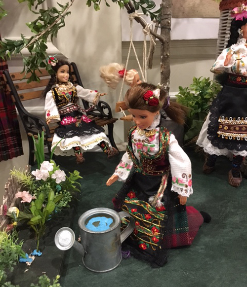 Serbian doll village display at 2017 Serb Fest in Cleveland