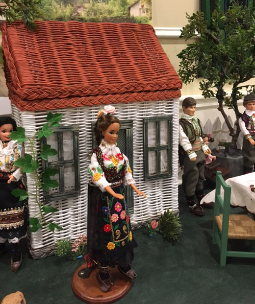 Serbian doll village display at 2017 Serb Fest in Cleveland