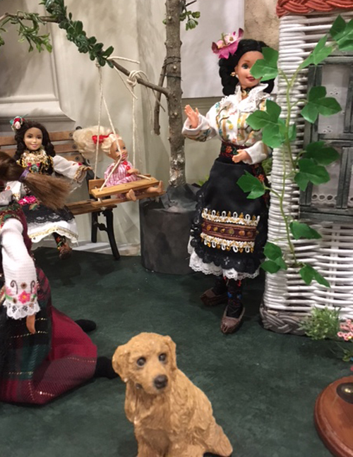 Serbian doll village display at 2017 Serb Fest in Cleveland