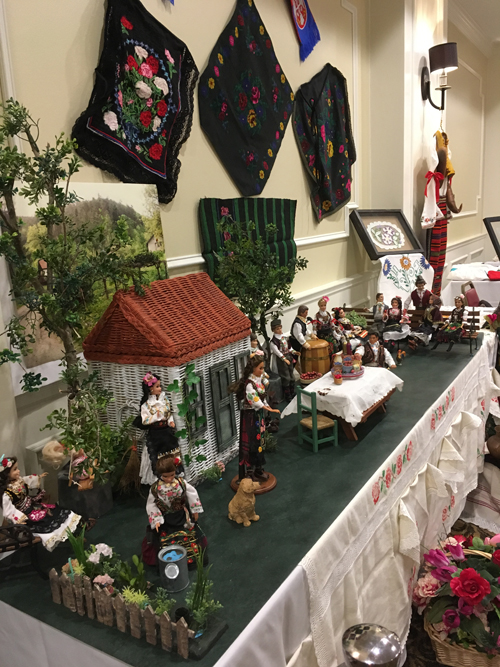 Serbian doll village display at 2017 Serb Fest in Cleveland