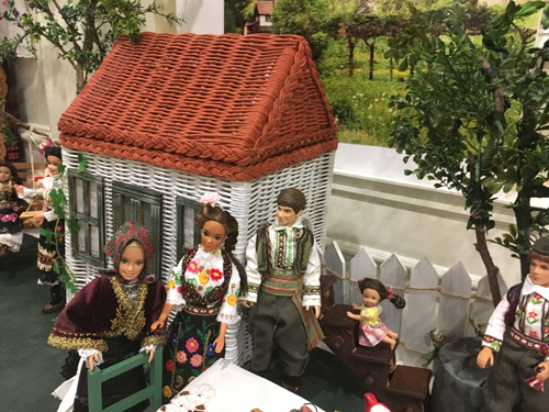 Serbian doll village display at 2017 Serb Fest in Cleveland