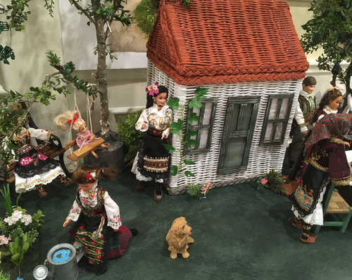 Serbian doll village display at 2017 Serb Fest in Cleveland