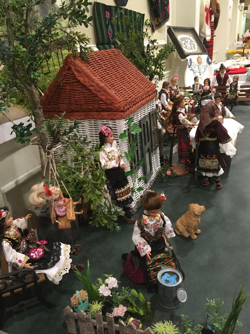 Serbian doll village display at 2017 Serb Fest in Cleveland