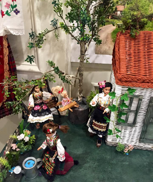 Serbian doll village display at 2017 Serb Fest in Cleveland
