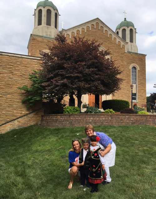 Family at St Sava Serbian festival